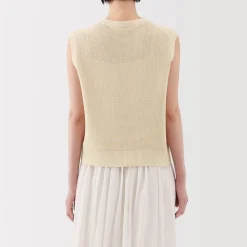Discount Women's High Twisted Yarn Mesh French Sleeve Sweater Women Sweaters & Cardigans