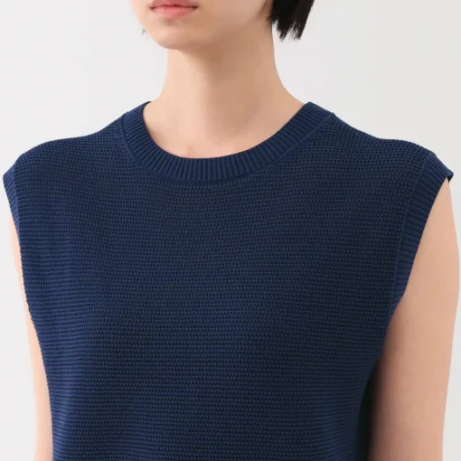 Discount Women's High Twisted Yarn Mesh French Sleeve Sweater Women Sweaters & Cardigans