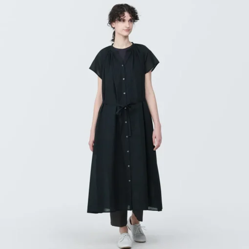 Fashion Women's High-Twist Veil French Sleeve Dress Women Dresses