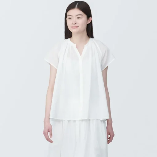 Online Women's High-Twist Veil French Sleeve Blouse Women Tops & Shirts