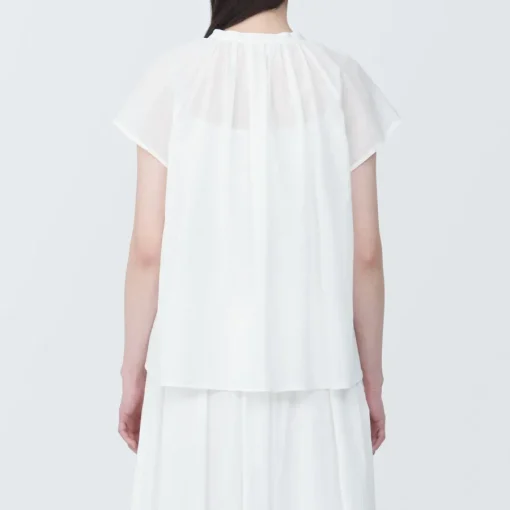 Online Women's High-Twist Veil French Sleeve Blouse Women Tops & Shirts