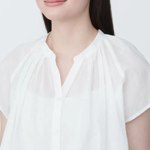 Online Women's High-Twist Veil French Sleeve Blouse Women Tops & Shirts