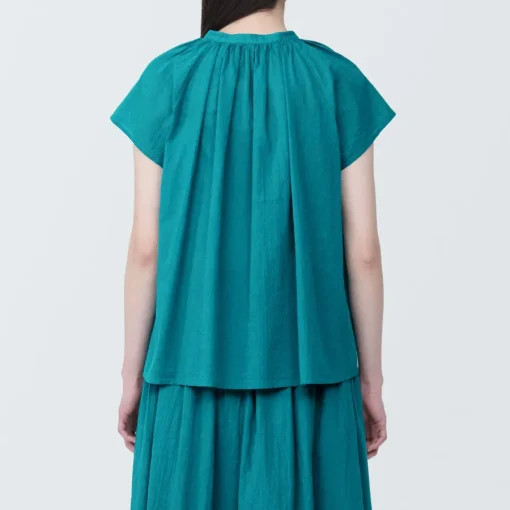 Online Women's High-Twist Veil French Sleeve Blouse Women Tops & Shirts
