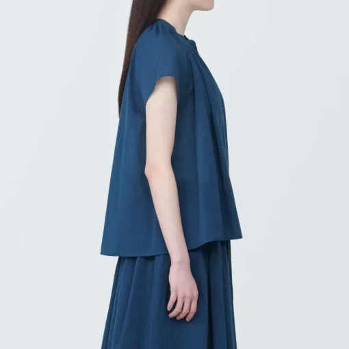 Online Women's High-Twist Veil French Sleeve Blouse Women Tops & Shirts