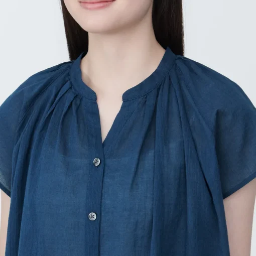 Online Women's High-Twist Veil French Sleeve Blouse Women Tops & Shirts