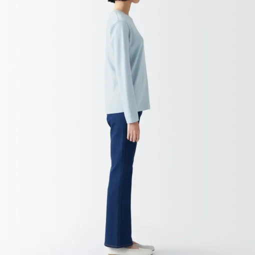 New Women's Interlock Crew Neck Long Sleeve T-Shirt Women T-Shirts