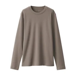 Hot Women's Interlock Knit Crew Neck Long Sleeve T-Shirt Women T-Shirts