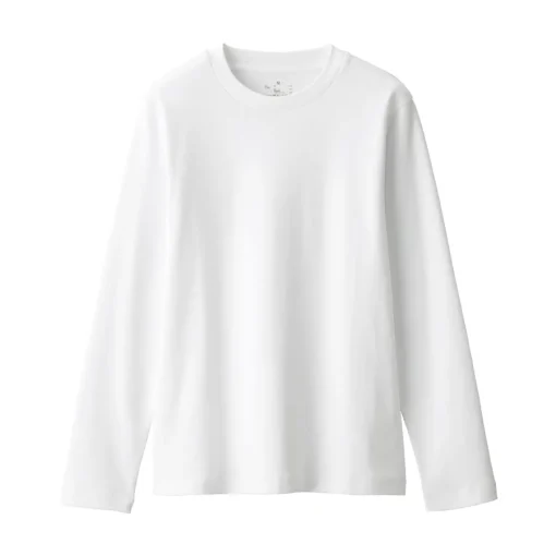 Hot Women's Interlock Knit Crew Neck Long Sleeve T-Shirt Women T-Shirts