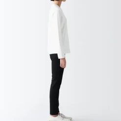 Hot Women's Interlock Knit Crew Neck Long Sleeve T-Shirt Women T-Shirts