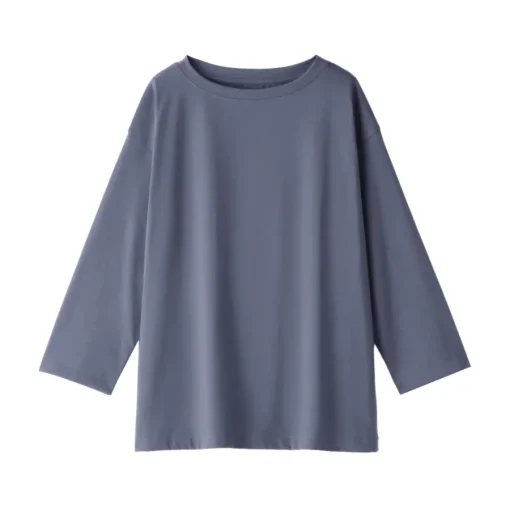 New Women's Jersey Boat Neck 3/4 Sleeve T-Shirt Women T-Shirts
