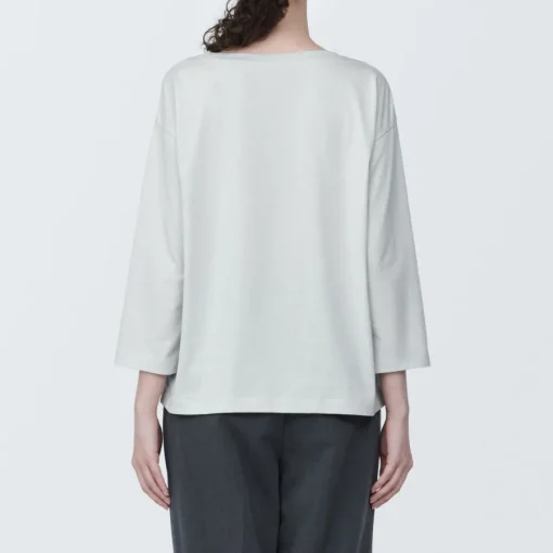New Women's Jersey Boat Neck 3/4 Sleeve T-Shirt Women T-Shirts
