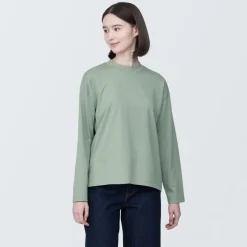 Online Women's Jersey Crew Neck Long Sleeve T-Shirt Women T-Shirts