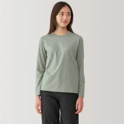 Best Women's Jersey Crew Neck Long Sleeve T-Shirt Women T-Shirts