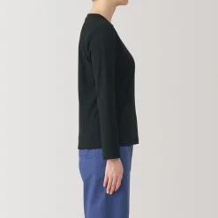 Best Women's Jersey Crew Neck Long Sleeve T-Shirt Women T-Shirts