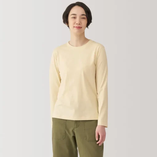 Best Women's Jersey Crew Neck Long Sleeve T-Shirt Women T-Shirts