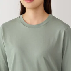 Best Women's Jersey Crew Neck Long Sleeve T-Shirt Women T-Shirts