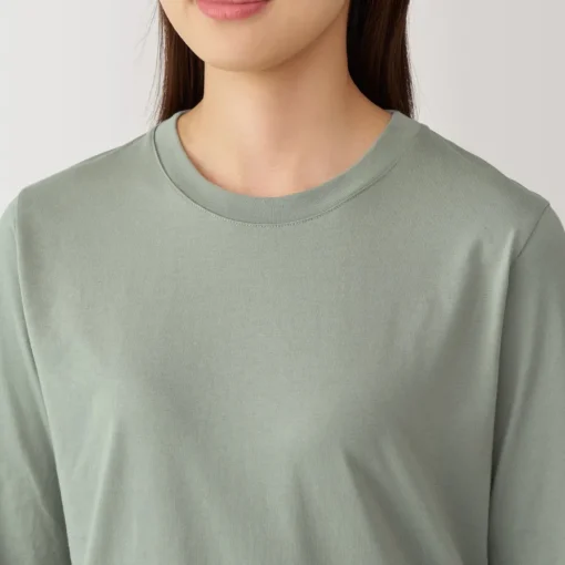Best Women's Jersey Crew Neck Long Sleeve T-Shirt Women T-Shirts