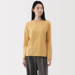 New Women's Jersey Crew Neck Long Sleeve T-Shirt Women T-Shirts