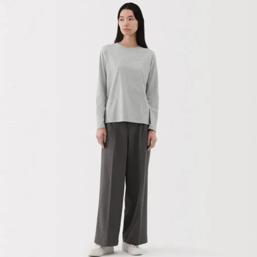New Women's Jersey Crew Neck Long Sleeve T-Shirt Women T-Shirts