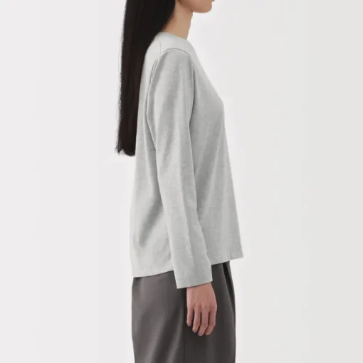 New Women's Jersey Crew Neck Long Sleeve T-Shirt Women T-Shirts