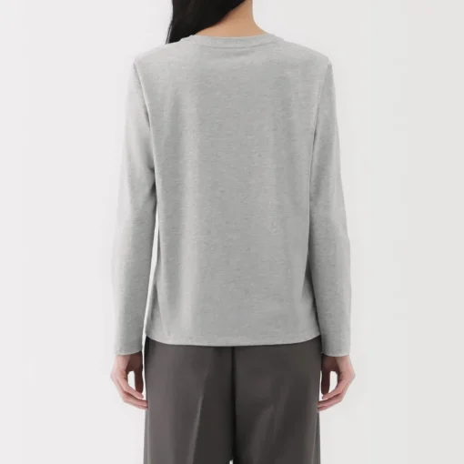 New Women's Jersey Crew Neck Long Sleeve T-Shirt Women T-Shirts