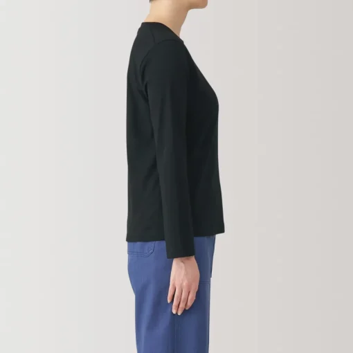 New Women's Jersey Crew Neck Long Sleeve T-Shirt Women T-Shirts