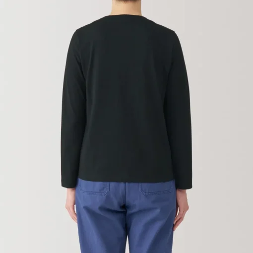 New Women's Jersey Crew Neck Long Sleeve T-Shirt Women T-Shirts
