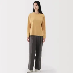 New Women's Jersey Crew Neck Long Sleeve T-Shirt Women T-Shirts