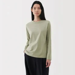 New Women's Jersey Crew Neck Long Sleeve T-Shirt Women T-Shirts