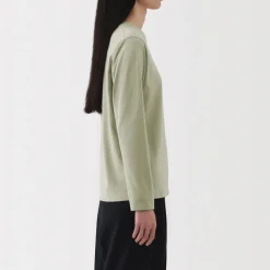 New Women's Jersey Crew Neck Long Sleeve T-Shirt Women T-Shirts
