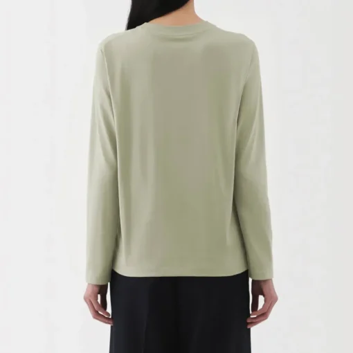 New Women's Jersey Crew Neck Long Sleeve T-Shirt Women T-Shirts