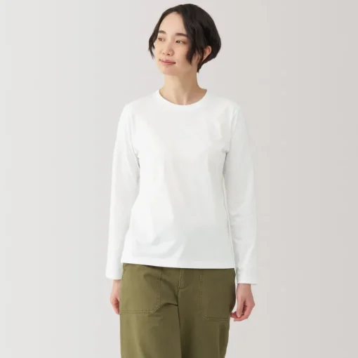 New Women's Jersey Crew Neck Long Sleeve T-Shirt Women T-Shirts