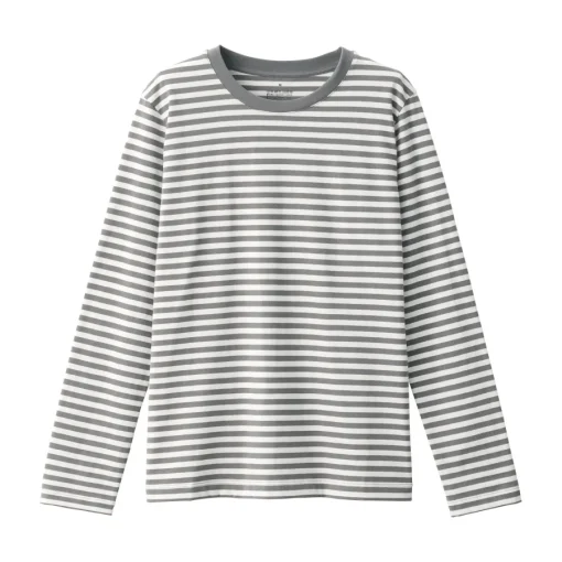New Women's Jersey Crew Neck Long Sleeve Striped T-Shirt Women T-Shirts