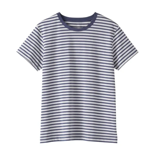 New Women's Jersey Crew Neck Short Sleeve Striped T-Shirt Women T-Shirts