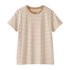 New Women's Jersey Crew Neck Short Sleeve Striped T-Shirt Women T-Shirts
