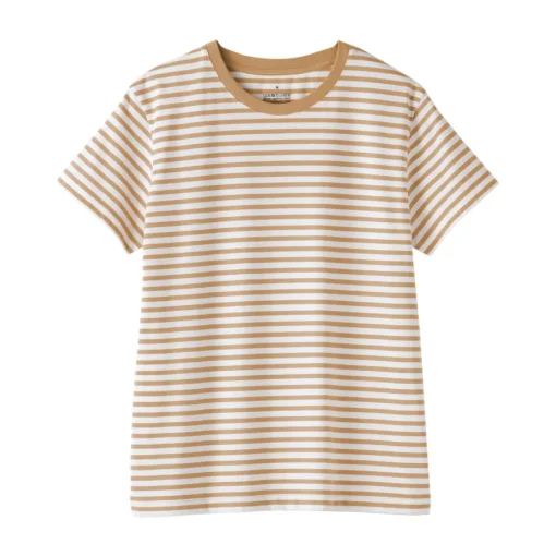 New Women's Jersey Crew Neck Short Sleeve Striped T-Shirt Women T-Shirts