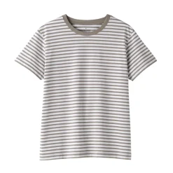 New Women's Jersey Crew Neck Short Sleeve Striped T-Shirt Women T-Shirts