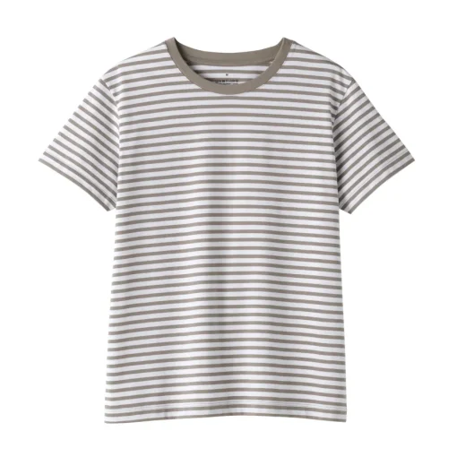 New Women's Jersey Crew Neck Short Sleeve Striped T-Shirt Women T-Shirts