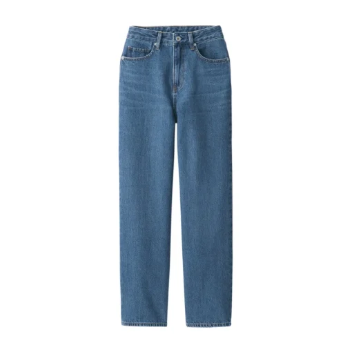 Hot Women's Kapok Blend Denim Straight Pants Women Denim