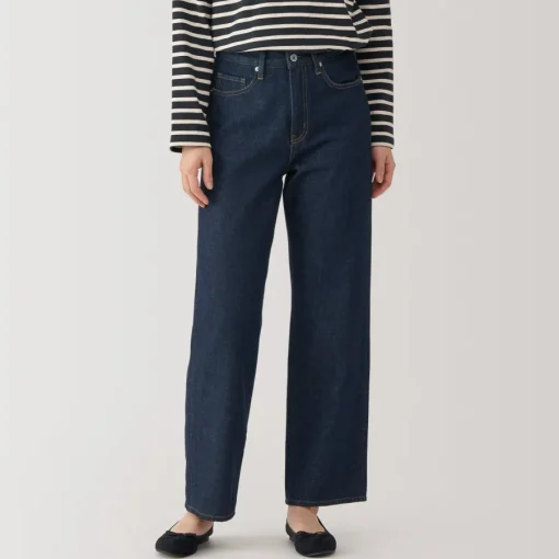 Hot Women's Kapok Blend Denim Straight Pants Women Denim