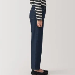 Hot Women's Kapok Blend Denim Straight Pants Women Denim