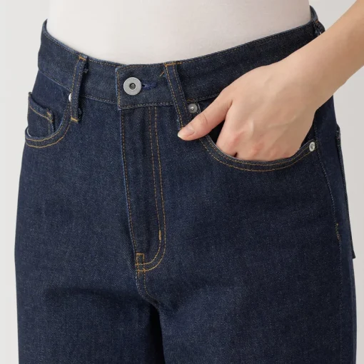 Hot Women's Kapok Blend Denim Straight Pants Women Denim