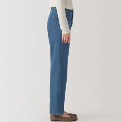 Hot Women's Kapok Blend Denim Straight Pants Women Denim