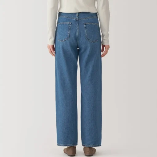 Hot Women's Kapok Blend Denim Straight Pants Women Denim