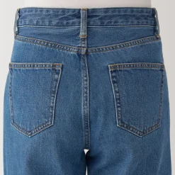 Hot Women's Kapok Blend Denim Straight Pants Women Denim