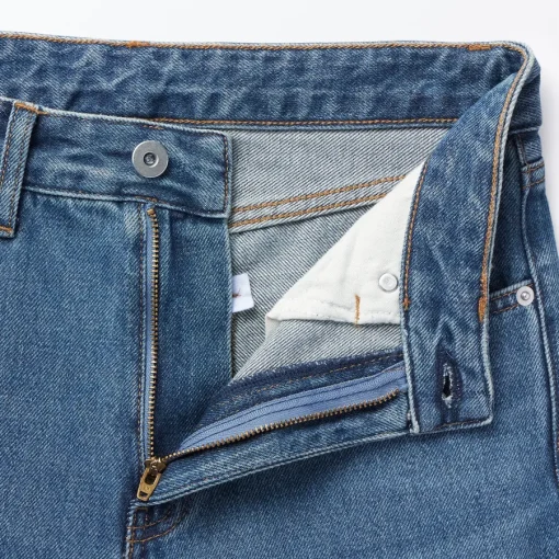 Hot Women's Kapok Blend Denim Straight Pants Women Denim