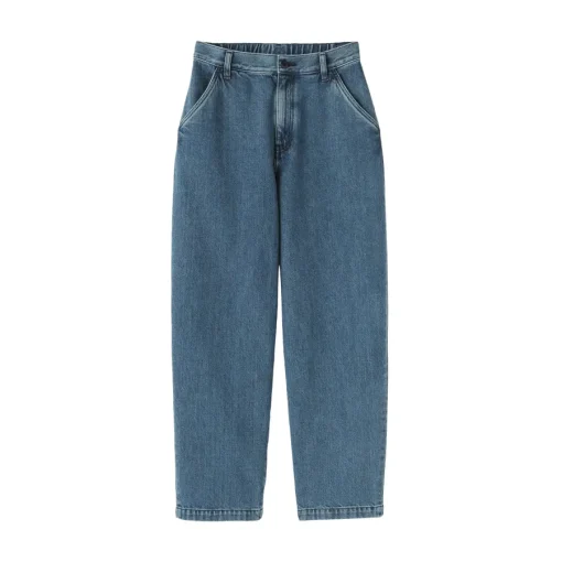 Clearance Women's Kapok Blend Denim Wide Tapered Pants Women Denim