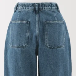 Clearance Women's Kapok Blend Denim Wide Tapered Pants Women Denim