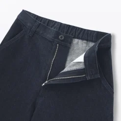 Clearance Women's Kapok Blend Denim Wide Tapered Pants Women Denim
