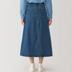 Best Women's Kapok Blend Denim A-Line Skirt Women Shorts & Skirts